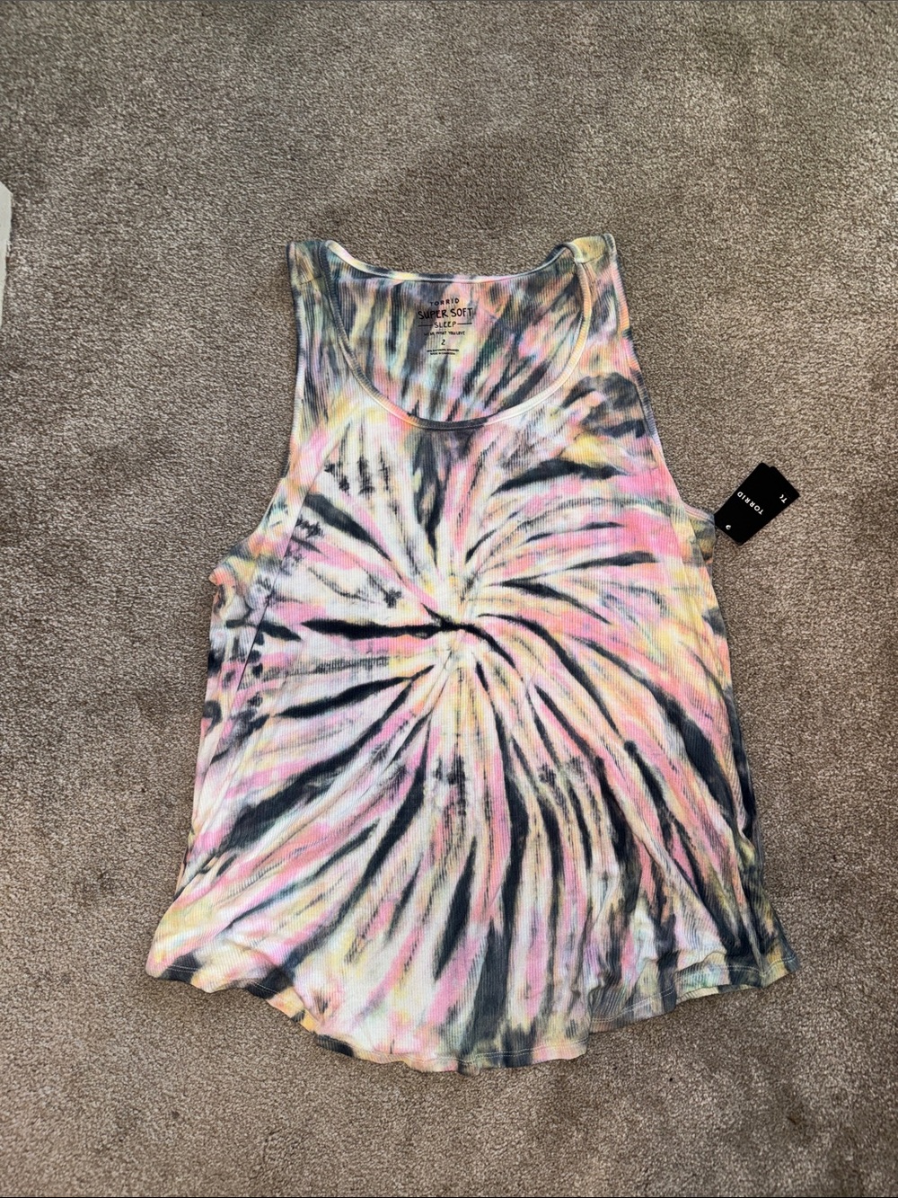 Sleeveless Tie-Dye Tank Top